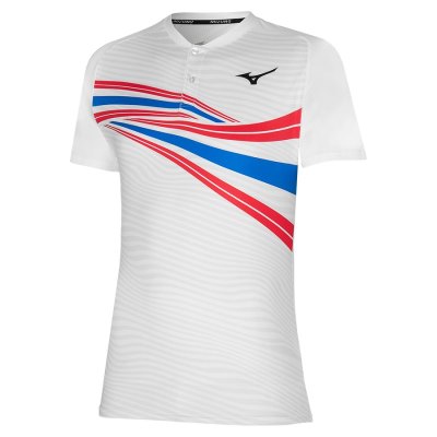 Camisa Polo Mizuno Shadow Hombre Blancos - Chile M765QJIEHU
